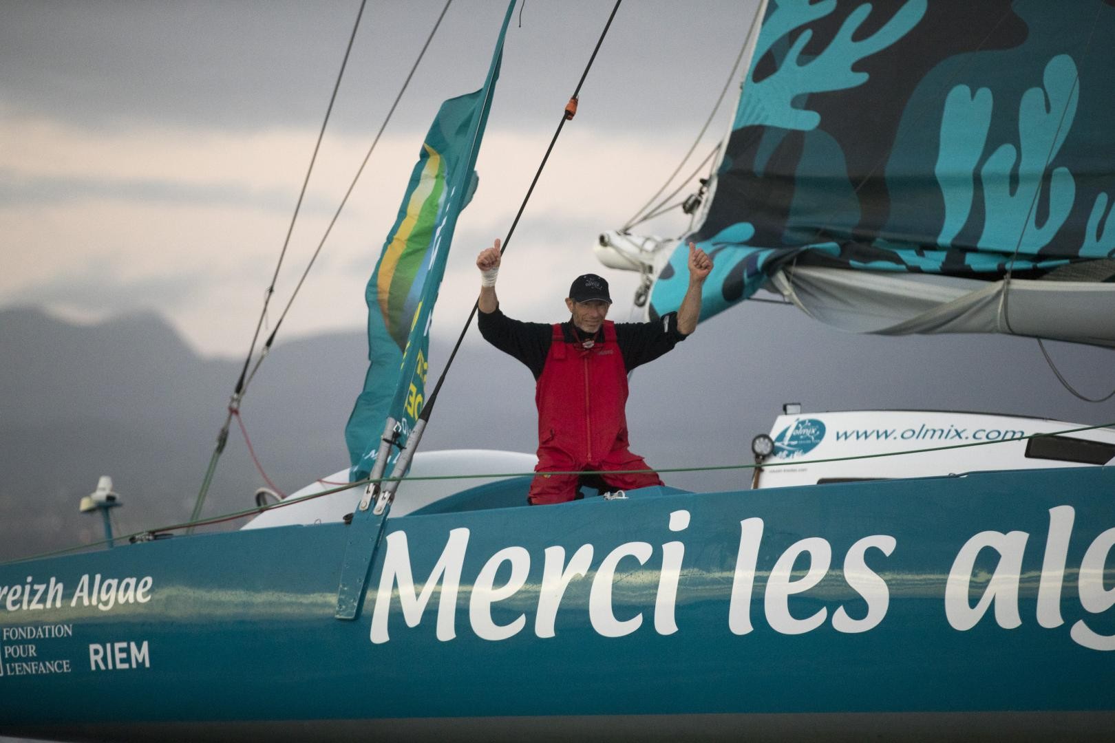 French sailor Pierre Antoine wins the Rhum Multi class on Olmix.