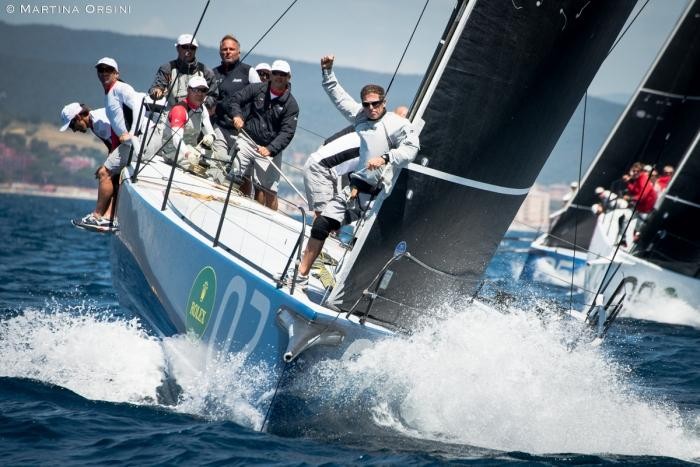 Azzurra at the start of the Rolex TP52 World Championship