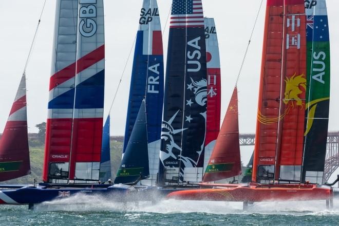 San Francisco Bay delivered on the opening day of SailGP