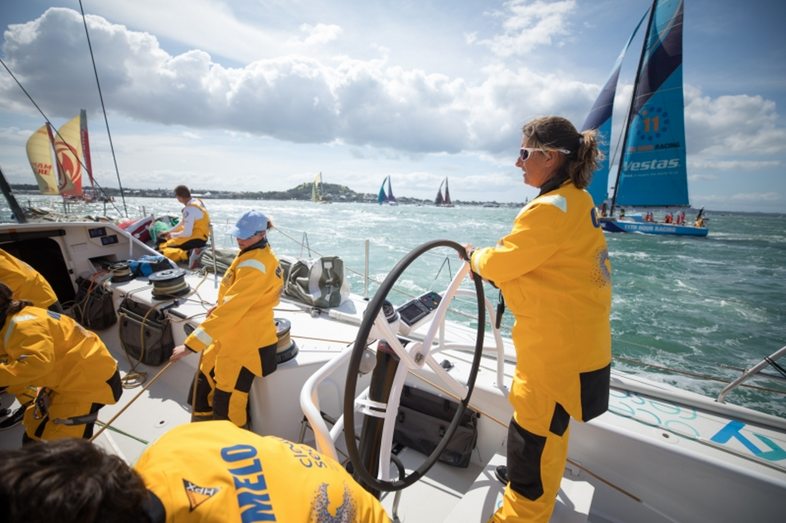 Volvo Ocean Race Leg 7 from Auckland to Itajai, day 1 on board Turn the Tide on Plastic