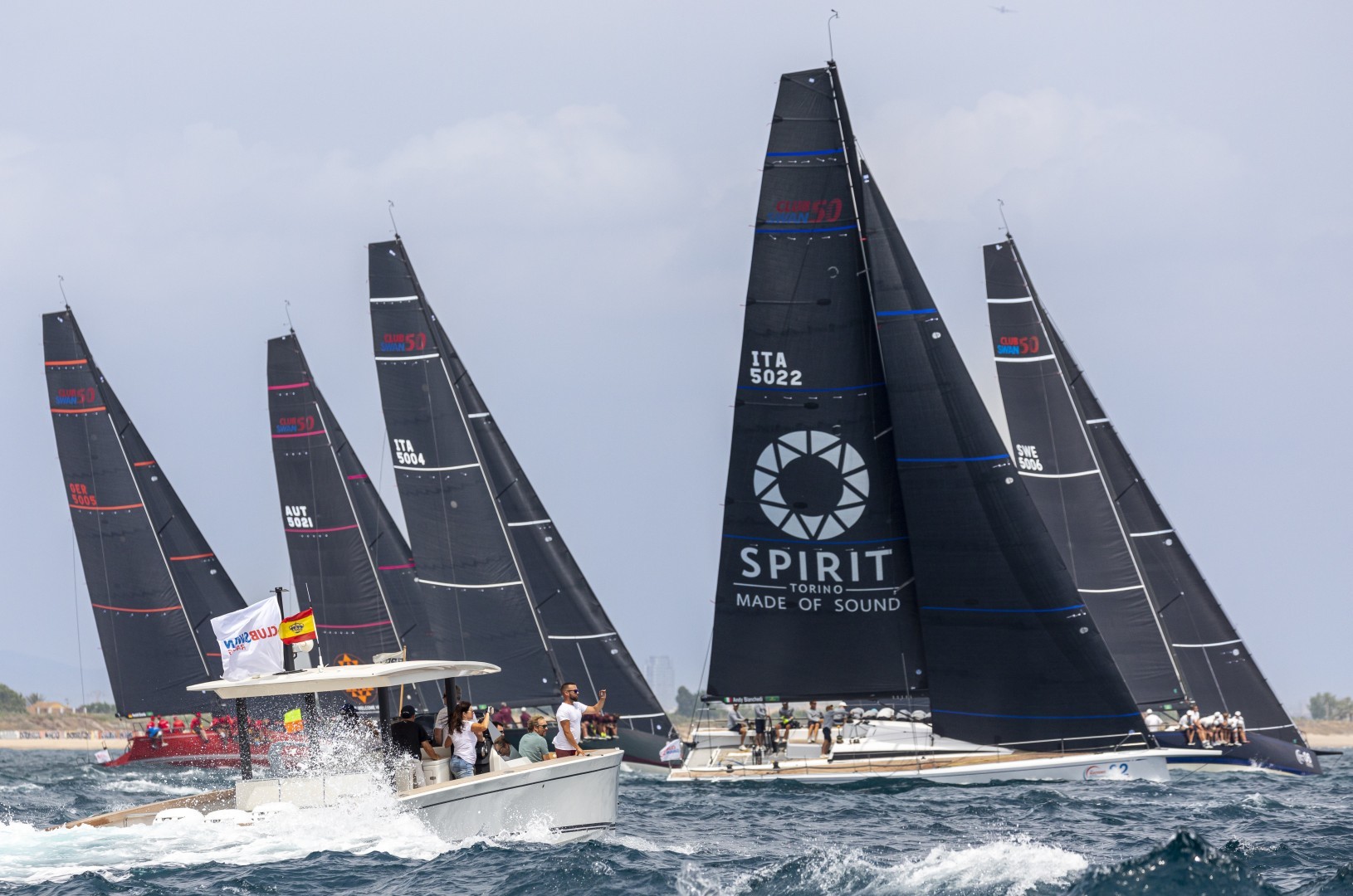 Big wind, big waves and great racing on the opening day of the Swan One Design Worlds