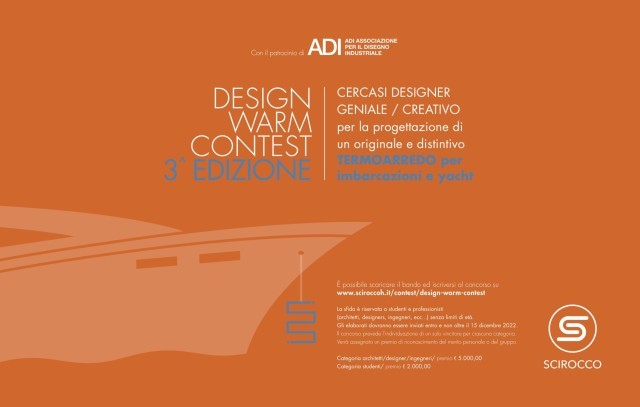 Design: 3a edizione del Design Warm Contest. Focus sul mondo nautico