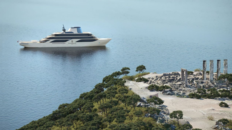 Tillberg Design of Sweden is responsible for the luxury yacht liner's exterior, master planning and guest suites - The superyacht is 207 m long and 27 m wide and will have 14 decks and 95 suites - The largest 4-level accommodation offers 892 sq m of living space - The Four Seasons Yacht will be launched in 2025