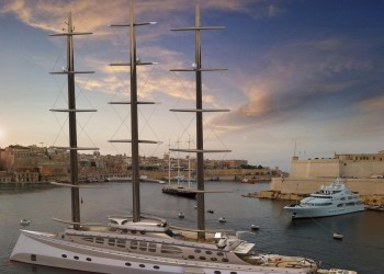 The majestic and mighty Caribù sailing yacht striking design