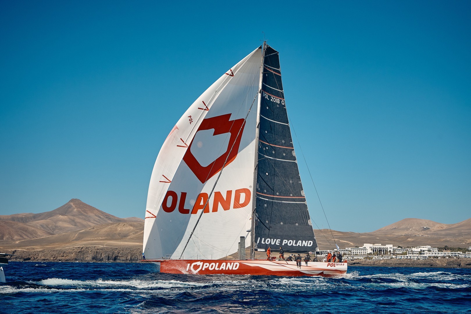 I Love Poland sets sail on the RORC Transatlantic Race in association with the IMA. Photo: RORC/James Mitchell