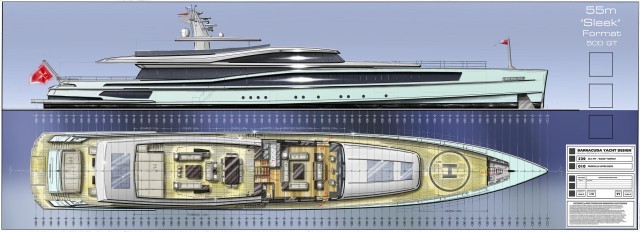 Barracuda Yacht Design 55m 'sleek' motoryacht concept