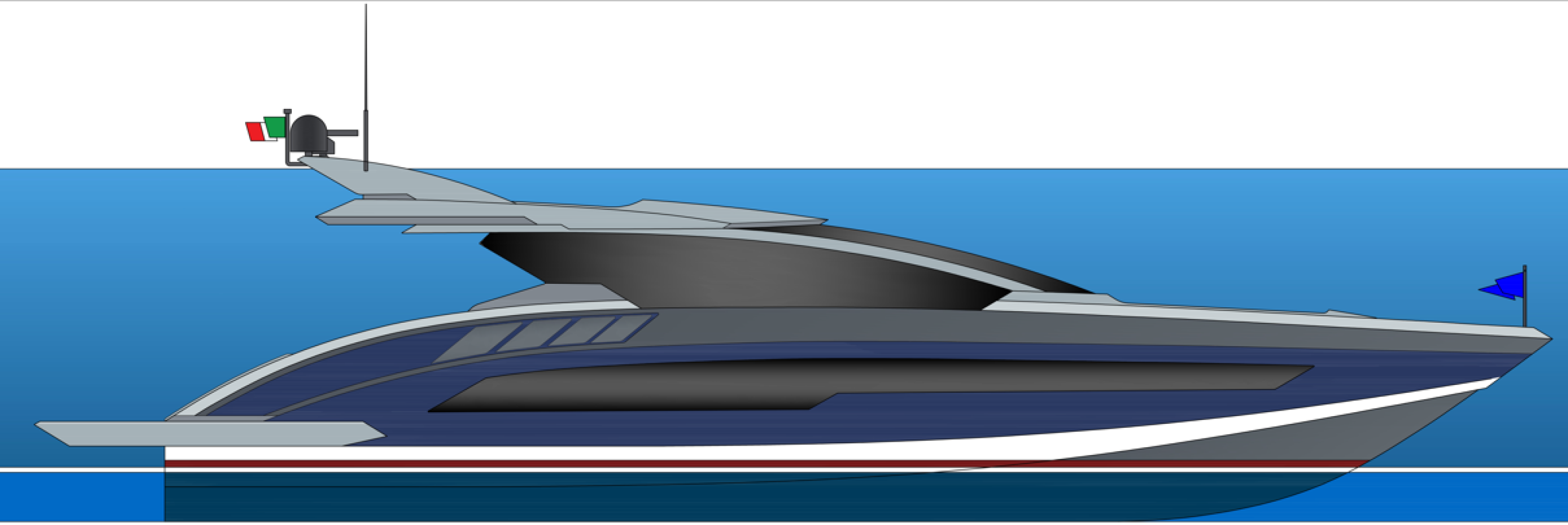Nuovo progetto Falco 24 yacht Open di 26 metri