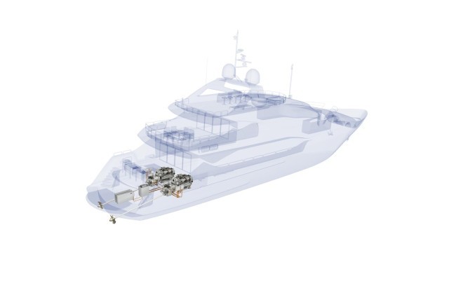 Sistema ibrido su uno yacht Sunseeker
