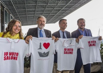 Matteo Salvini in visita al 57° Salone Nautico di Genova
