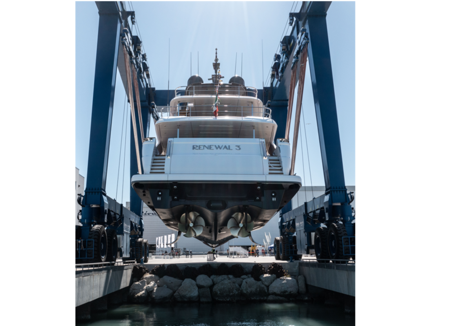 Custom Line Navetta 33 Renewal 3 Launch @ Superyacht Yard Ancona