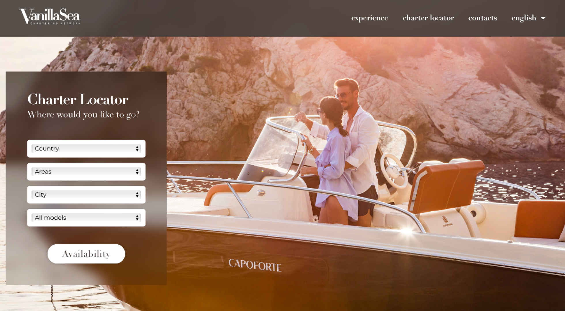 Vanilla Sea, the exclusive charter network of Invictus Yacht and Capoforte, online now