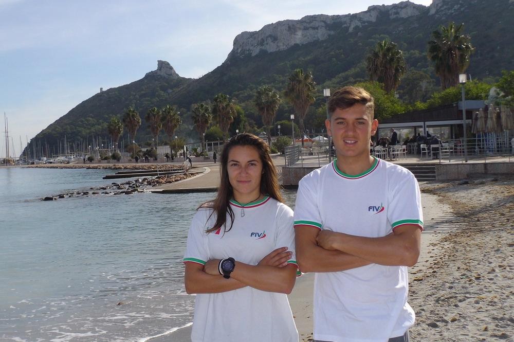 Marta Maggetti e Carlo Ciabatti, i due windsurfisti cagliaritani membri della squadra olimpica azzurra