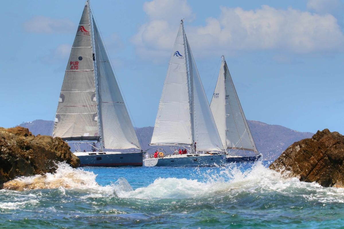 With its 64 islands and rocks, you never run out of interesting and challenging places to sail in the BVI. © Ingrid Abery