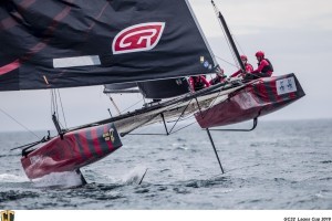 Código Rojo Racing was back on the race course today following her capsize yesterday