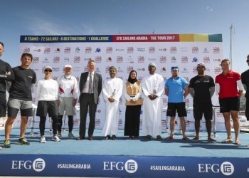 Big breeze baptism of fire as EFG Sailing Arabia: The Tour 2017 gets underway