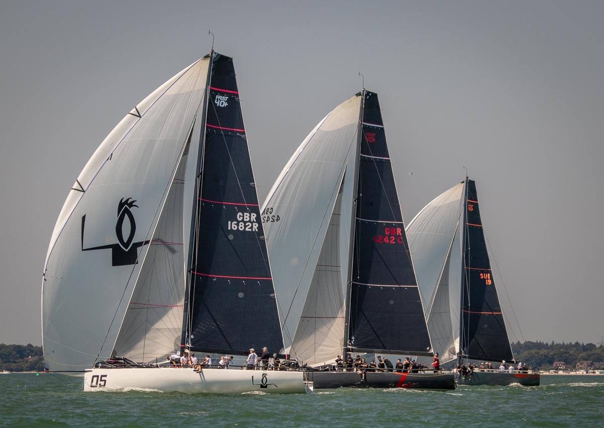 On the first day, after two races Mike Bartholomew's South African flagged Tokoloshe II leads the HYS FAST40+ National Championship by just half a point