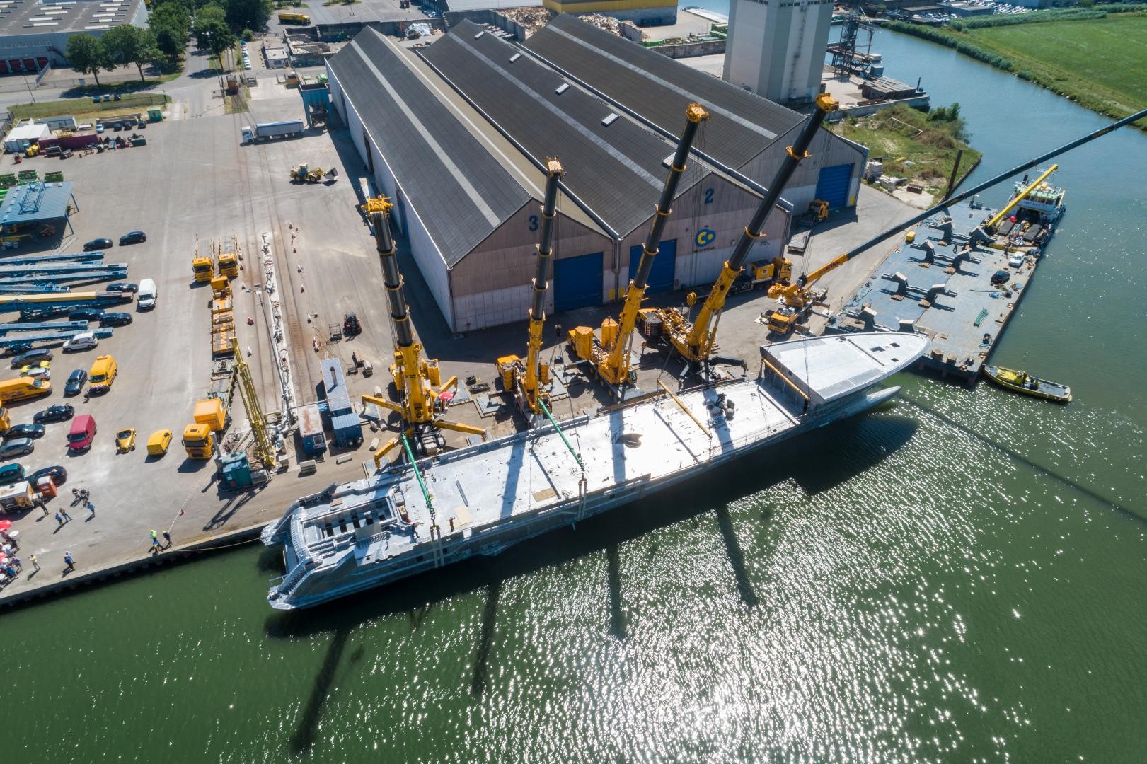 Heesen’s biggest assembly to date has taken place at the shipyard in Oss
