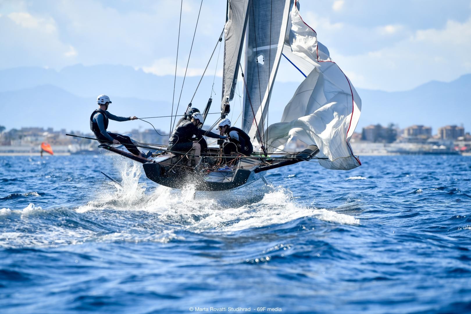 Racing in the third and final stage of the Youth Foiling Gold Cup