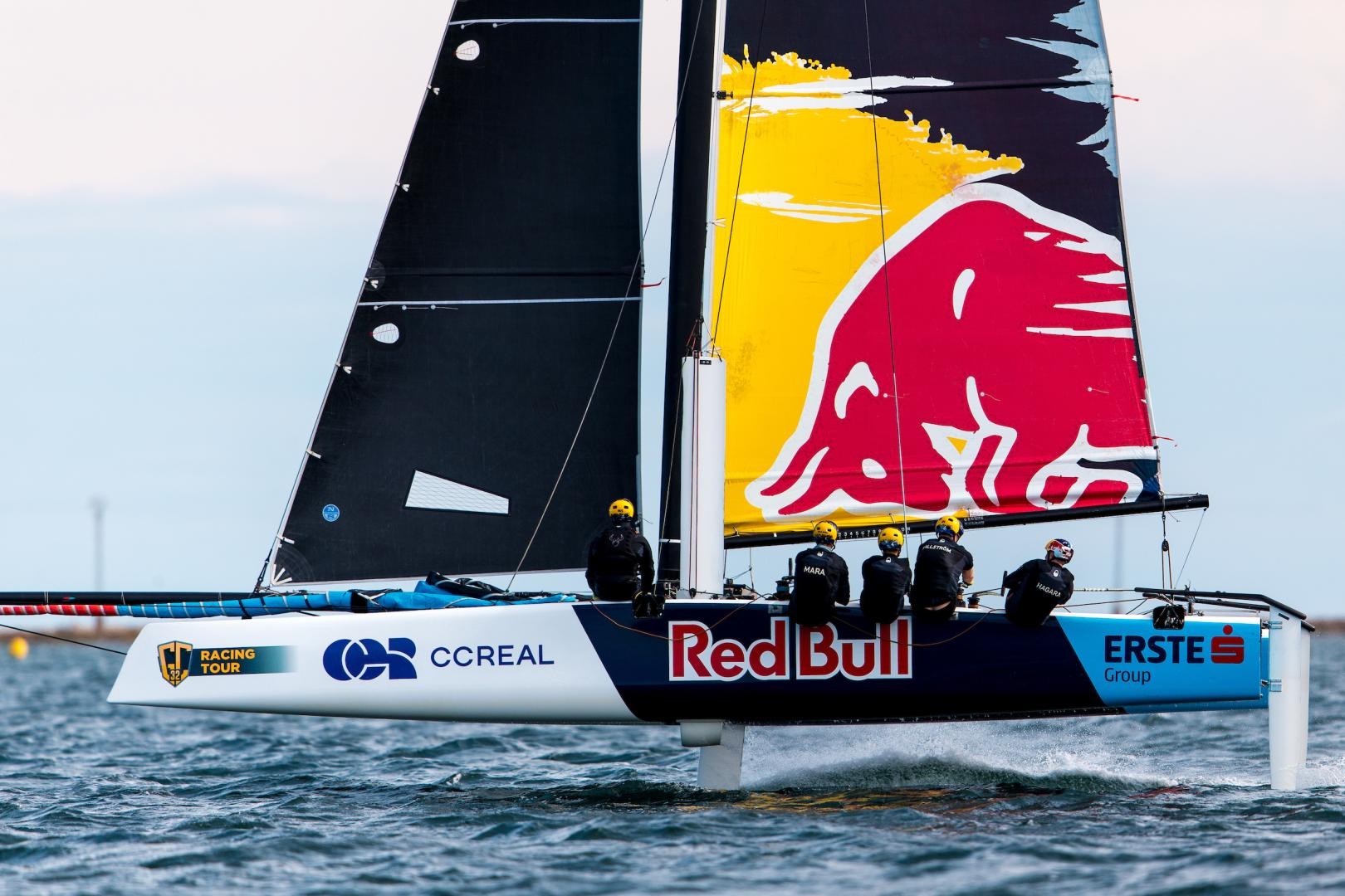 Red Bull Sailing Team out training today. Photo: Sailing Energy / GC32 Racing Tour