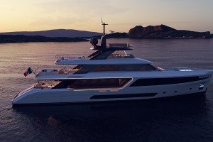 Benetti at the Cannes Yachting Festival, with the Motopanfilo 37m