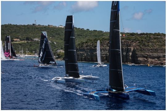 Ten spectacular multihulls will be in action at the start of the 2022 RORC Caribbean 600 from Antigua on Monday 21st February
﻿© The MOCRA start in 2020 - Tim Wright/Photoaction.com