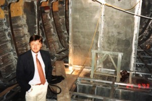 Sergio Cutolo, nel '93 a bordo di Opus in costruzione da Baglietto