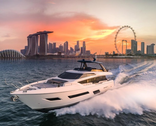 Ferretti Group  star del Singapore Yacht Show