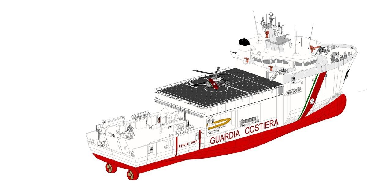 Si amplia la flotta navale della Guardia Costiera: al via la progettazione e costruzione di una nuova nave multiruolo 'green'