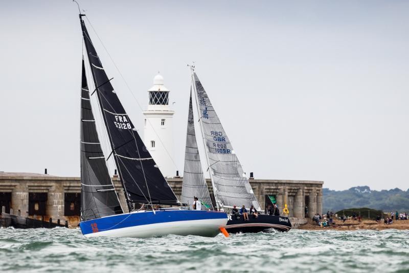 Léon, the JPK 10.30, sailed by Alexis Loison and Jean-Pierre Kelbert at the start of the 2019 Rolex Fastnet Race