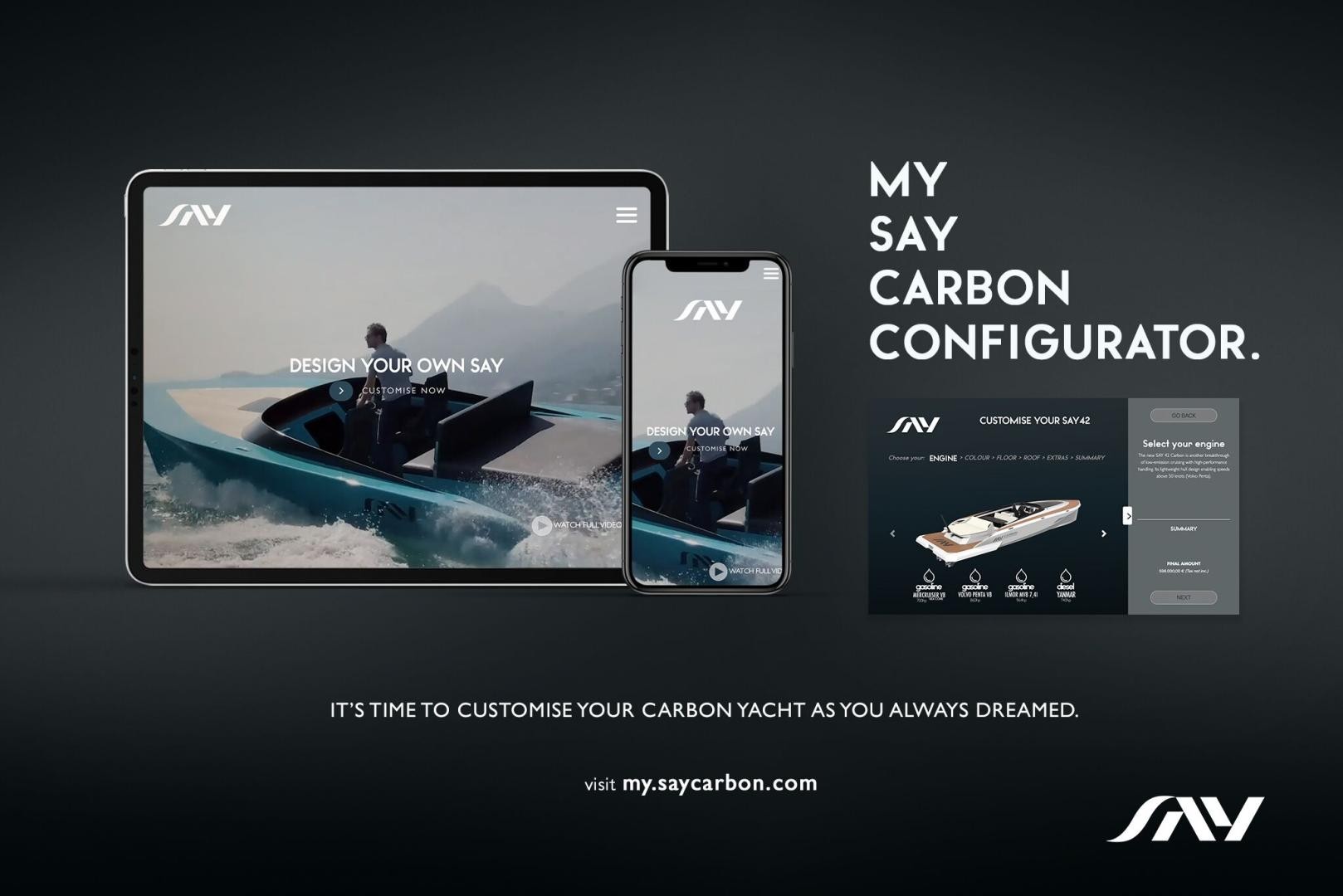 SAY Carbon now offers an own online configurator for its 3 models
