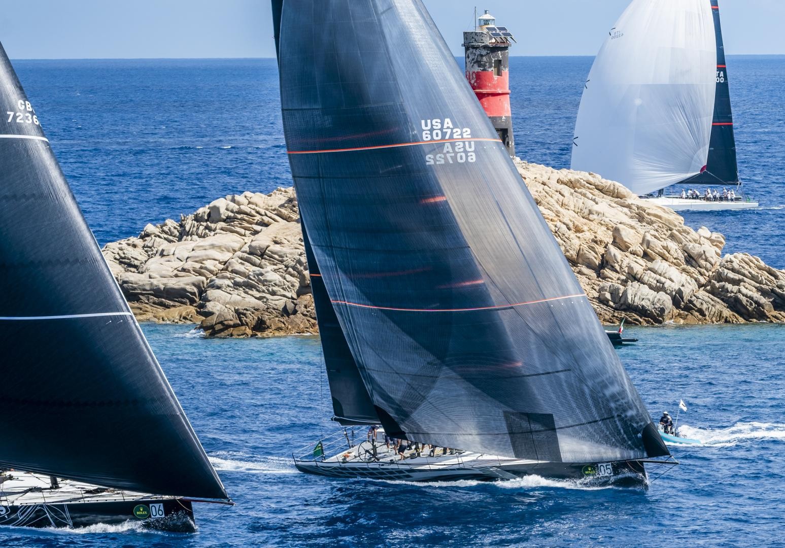 Rolex Maxi 72 World Championship competition on today's coastal course