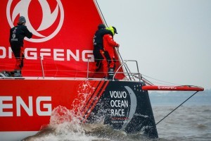 Team Dongfeng - Leg 9, from Newport to Cardiff, arrivals. 29 May, 2018. Jesus Renedo/Volvo Ocean Race