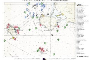 Carta nautica dell'Argentario con 2.600 anni di relitti