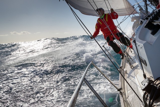 Guido Cantini aboard Hannah of Cowes the Vancouver 34. Due to personal issue, he had to retire from 2022 GGR, but he will participate in the 2026 GGR.