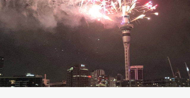 2019 New Year fireworks in Auckland