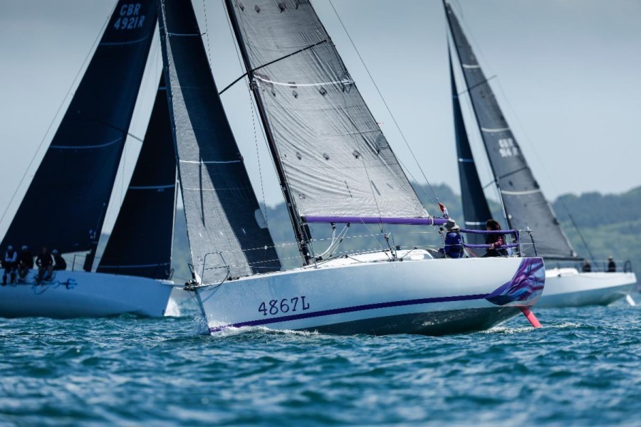 Kate Cope, racing with Claire Dresser on her British Sun Fast 3200 Purple Mist will be the first all-female duo in the RORC Transatlantic Race  © Paul Wyeth/pwpictures.com