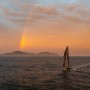 The Ocean Race, Leg 2, Day 6 onboard GUYOT environnement - Team Europe. View of the african coast as they get closer to Cape Town.