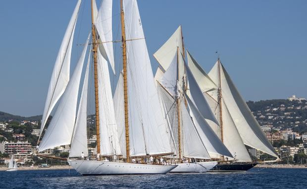 The schooners muster off Cannes last year