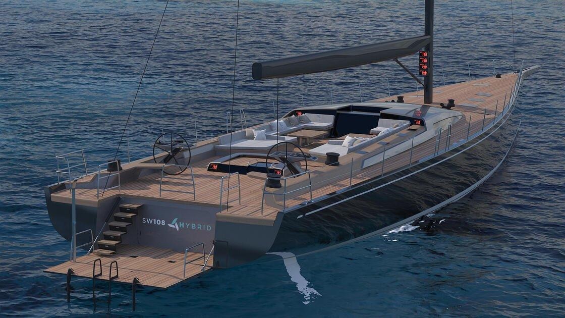 Rendering of the new yacht under construction at SWS