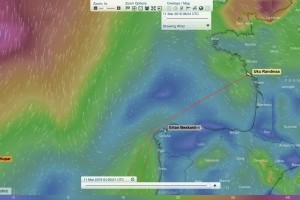 Relative position of Istvan Kopar in the  North Atlantic at 04;00 UTC today.