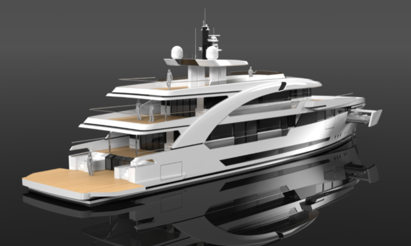 A new 48 metre concept with large spaces for long voyages explained by Tommaso Spadolini