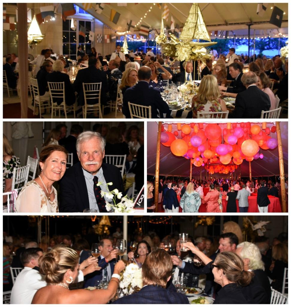 Ted Turner (with guest Carol Swift, second row left) joined the celebration at the 12 Metre Dinner Dance at the 2019 12 Metre Worlds
