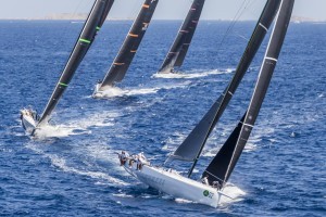 Cannonball leads the way at the 2017 Maxi Yacht Rolex Cup. Photo: ROLEX / Carlo Borlenghi