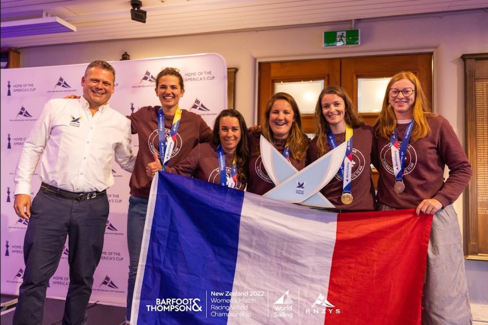 Pauline Courtois and Match in Pink - Overall winners of the 2022 Women's World Match Racing Tour Photo: Live Sail Die