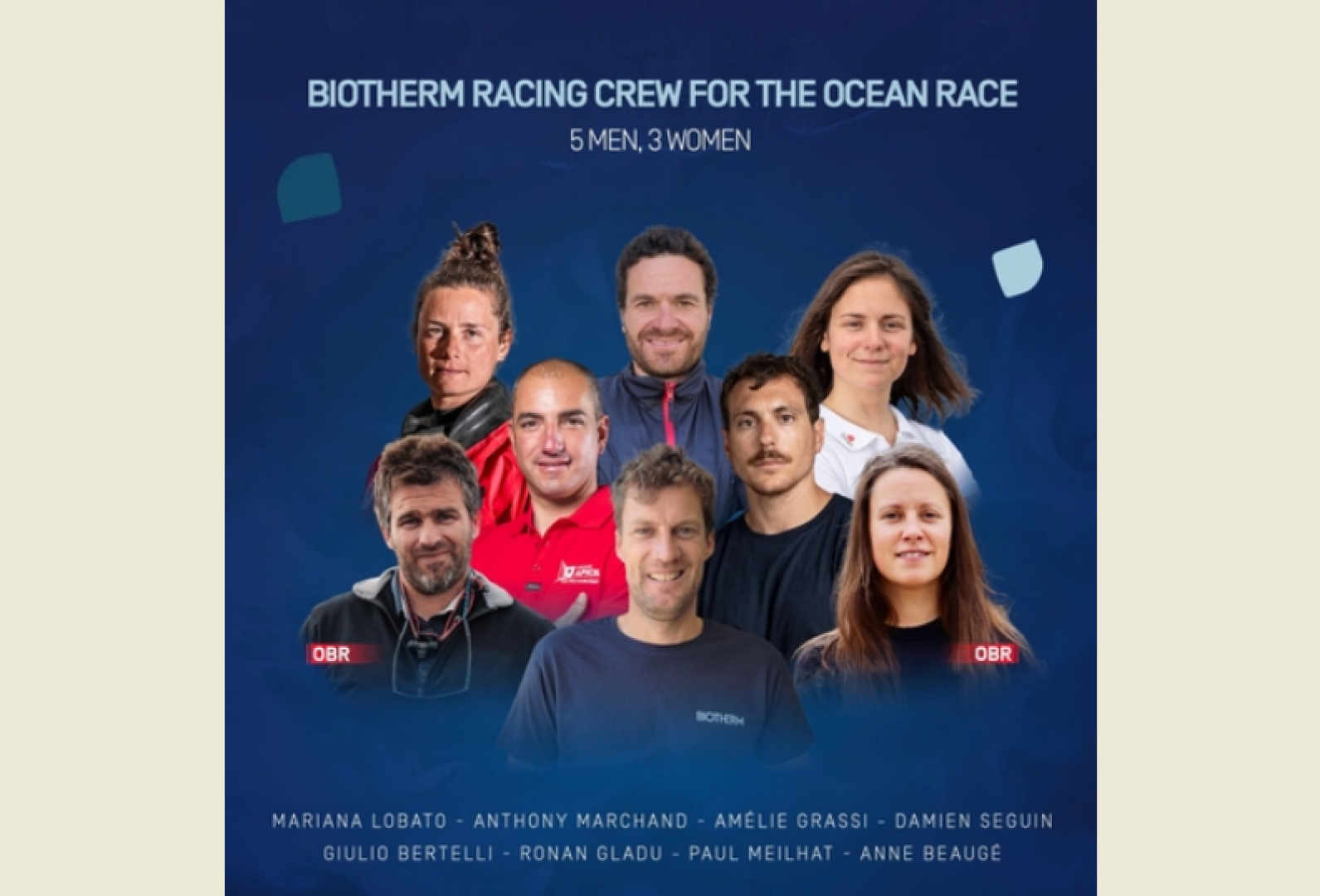 Biotherm skipper Paul Meilhat unveils a multinational crew for The Ocean Race