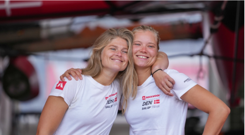 Denmark female athletes Katja Salskov-Iversen (l) and Anne-Marie Rindom
