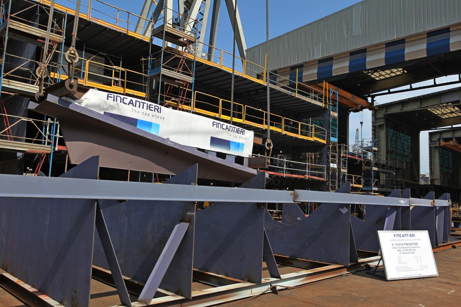 Fincantieri: dry dock works start for experimental Vessel Zeus