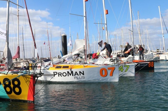 All skippers and yachts in Lanzarote, now preparing for the Nov. 18th start of the second 3000 nm leg to Antigua.