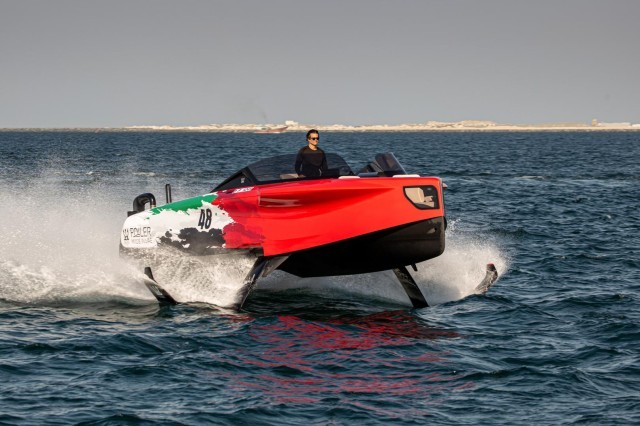 The foiler is the smartest yacht On –  And above – The water