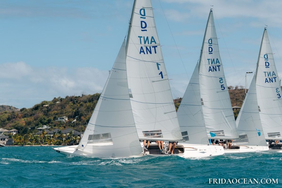 Antigua, Cortina and Monaco yacht clubs racing dragons